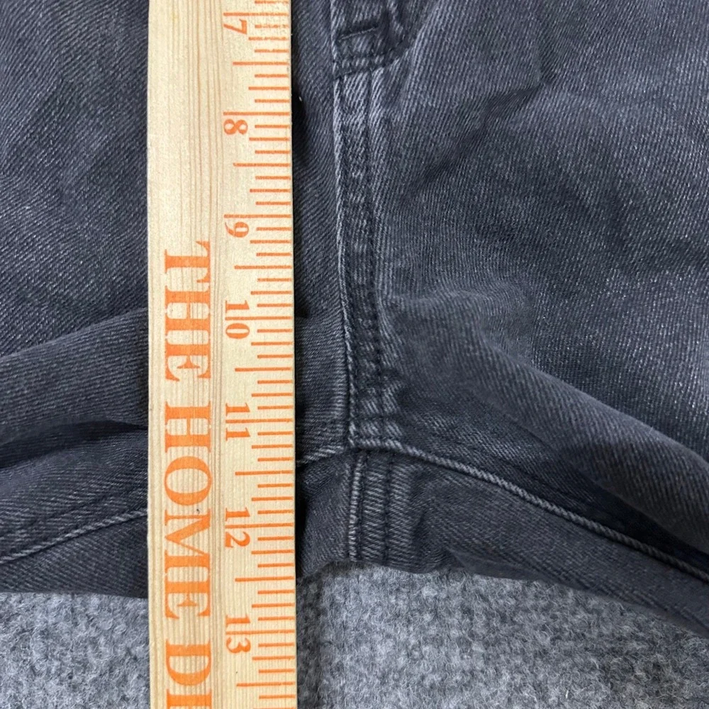American Eagle Jeans Womens Size 6 Short Black Mom Distressed Ripped Knee Raw